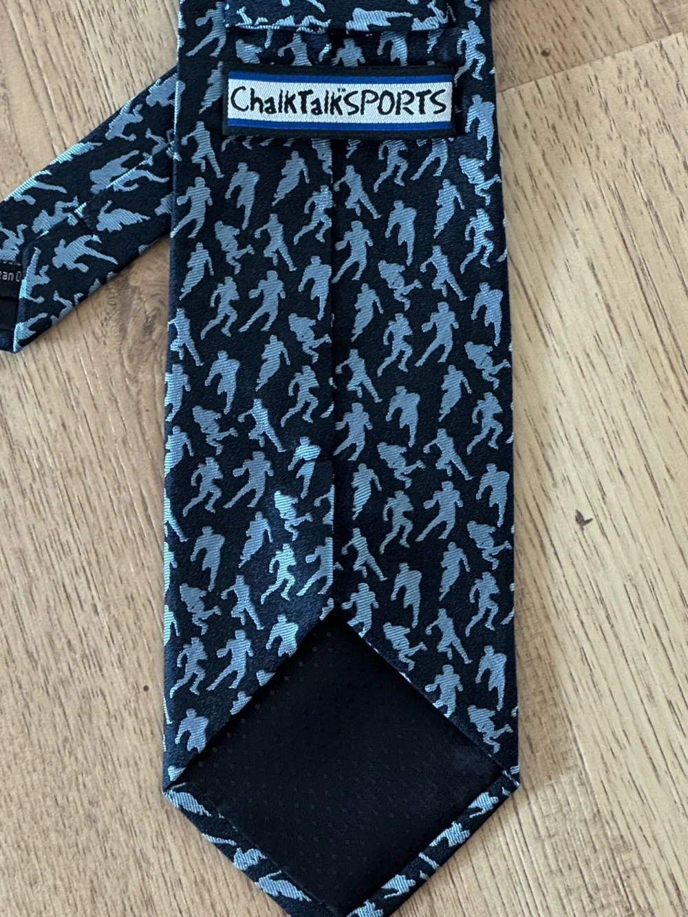 ChalkTalkSPORTS Football Player Silk Necktie Blue Gray Novelty Tie
